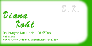 diana kohl business card